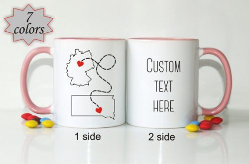 Long distance mugs make a great gift for internet or long distance friends