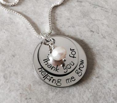 Personalized mentor necklace thank you gift idea for a mentor