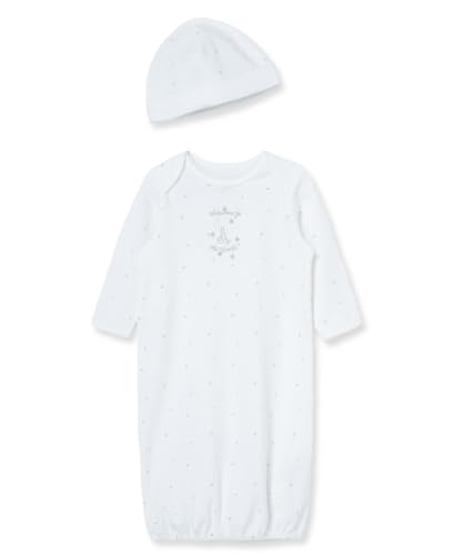 Little Me 2-Piece Baby Girls' Welcome to the World Nightgown and Cap Set, 0-3 Months