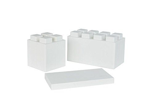 EverBlock Modular Building Blocks Combo Pack, White, 26 Block