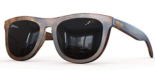 Polarized Bamboo Wood Sunglasses For Men & Women Featuring 10 LAYERED Lens |Wood Sunglasses With Distortion Free, Anti-Reflective & Anti-Scratch Lens -Light Weight Bamboo Sunglasses Wood Frame