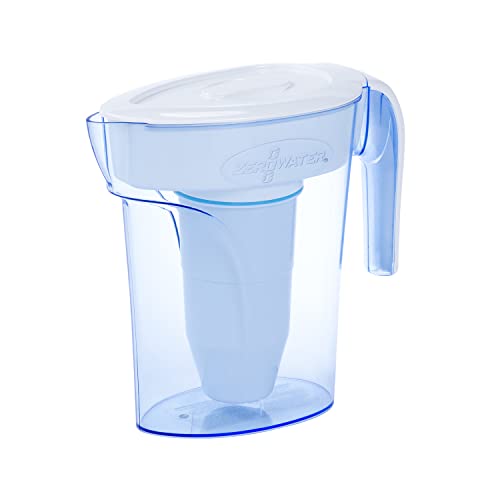 ZeroWater 6-Cup 5-Stage Water Filter Pitcher 0 TDS for Improved Tap Water Taste - IAPMO Certified to Reduce Lead, Chromium, and PFOA/PFOS