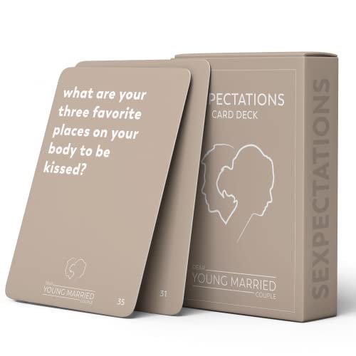SEXPECTATIONS Card Deck - Conversation Starters for Couples - 52 Questions on Intimacy - Fun Marriage Road Trip Cards Game - Communication in Relationships - Honeymoon - Wedding Gift