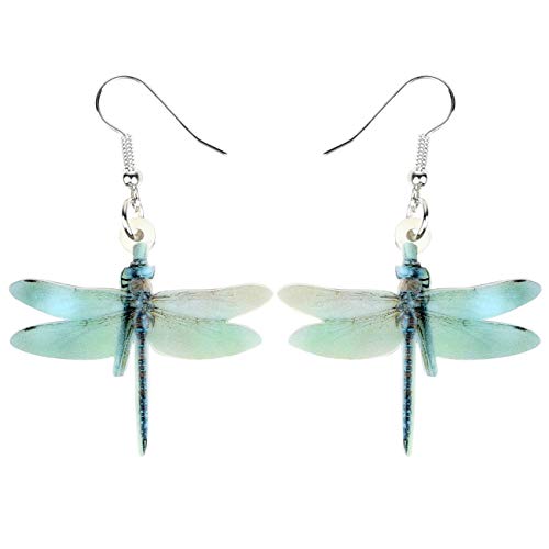Bonsny Acrylic Drop Dangle Acrylic Dragonfly Earrings Fashion Jewelry For Women Gift Charms