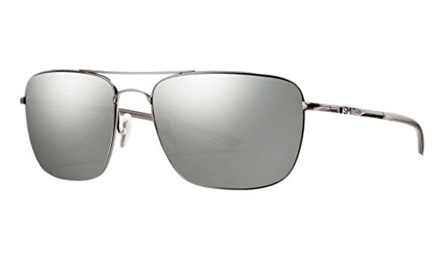SMITH Nomad Sunglasses - Polarized Matte Silver/Platinum, One Size
