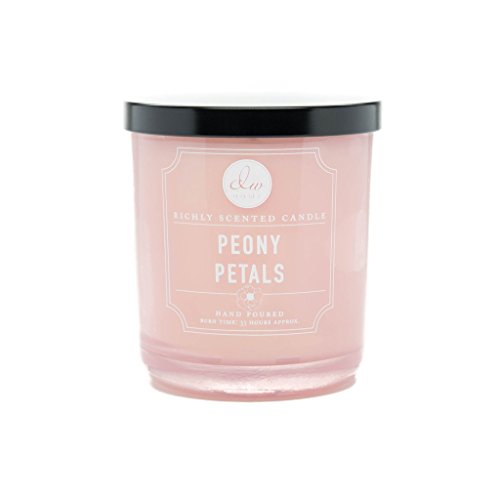 DW Home Medium Single Wick Candle, Peony Petals