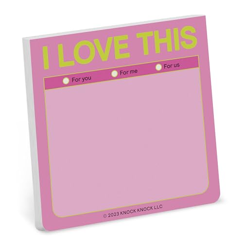 Knock Knock I Love This Sticky Note Pad