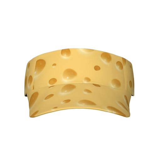 Funny Cheese Sport Sun Visor Adjustable Sun Cap Hat UV Protection Sun Visor for Men and Women