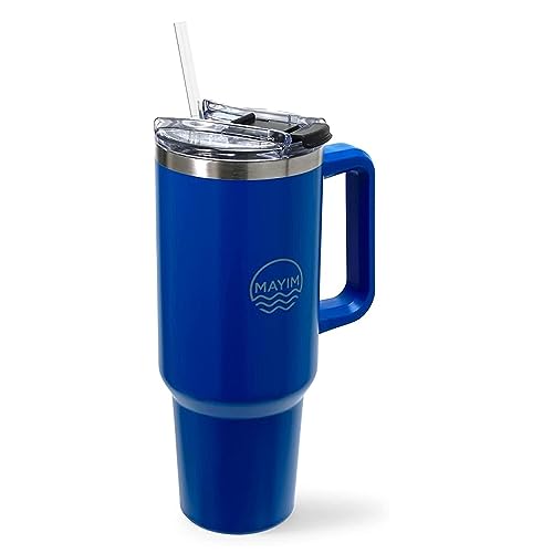 Mayim 40 Ounce Adventurer Quencher Stainless Steel Vacuum Insulated Tumbler with 2-in-1 Lid | For Water, Iced Tea or Coffee, Smoothie | Maintains Cold, Heat, and Ice for Hours