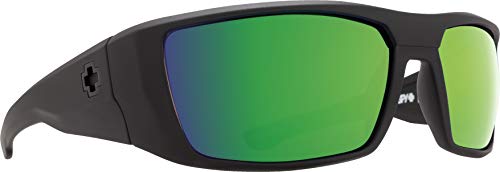 Spy Optic Dirk Matte Black Polarized Wrap Sunglasses, 64 mm