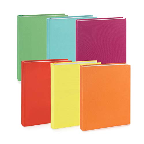 Blue Summit Supplies 6 Stretchable Book Covers, Colorful Book Covers for Classroom Textbook Protection and Care, Assorted Colors, for 11' by 11' Books, 6 Pack