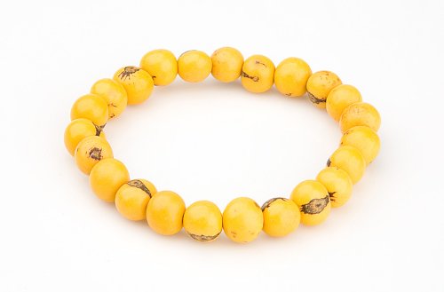 Zorbitz Giving Tree Acai Seed End World Poverty Bracelet, Yellow