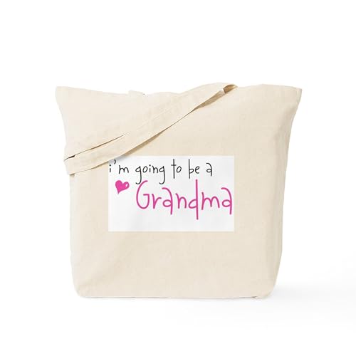 CafePress I'm Going To Be A Grandma Tote Bag Natural Canvas Tote Bag, Reusable Shopping Bag