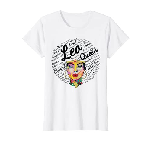 Leo Queen Shirt Birthday Melanin Leo Black Girl T-Shirt