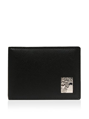Versace Men's Leather Wallet, Black