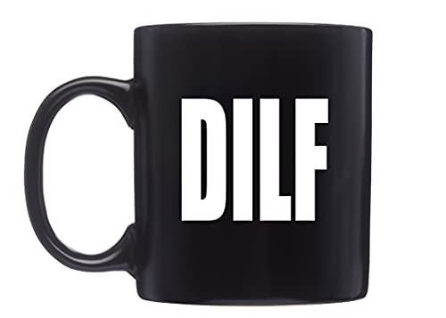 Rogue River Tactical Funny Coffee Mug Dad DILF Novelty Cup Great Gift Idea For Men, Dad, Father, Husband and Grandfather | Black