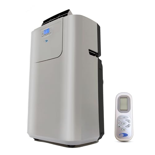Whynter Portable Air Conditioner 12,000 BTU with Dual Hose Dehumidifier & Cooling Fan for 400 Sq Ft Rooms, Includes AC Unit Window Kit Elite ARC-122DS (7,000 BTU SACC), Silver