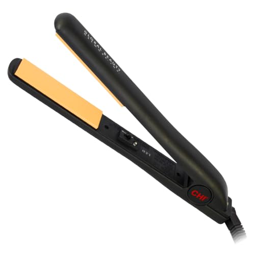 CHI Original Ceramic Flat Iron, Flat Iron For A Smooth Finish, Ceramic Floating Plates, Quick Heat Up, Analog On/Off Switch, 1' Iron Black