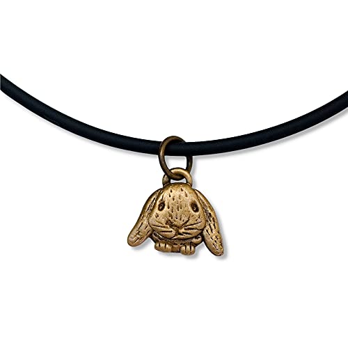 The Magic Zoo Bronze Lop-Eared Rabbit Necklace, 18