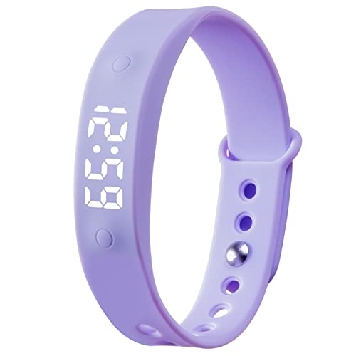 eSeasongear VB150 15 Alarm Vibrating Watch Wristband, Potty Training, Silent Anti-Distraction Focus Attention and Medication Reminder, Sport Timer (Purple)