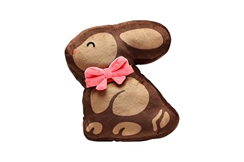 Pearhead Easter Chocolate Bunny Dog Toy, Plush Squeaker Pet Toy, Interactive Dog Toy, Soft Plush Dog Toy for Pet Owners