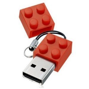 D-CLICK TM Blocks Shape USB High speed Flash Memory Stick Pen Drive Disk (block red 4GB)
