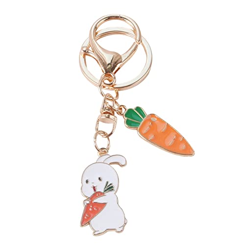 OJinShaWanO Keychain Clip Easter Keychain Creative Personality Cute Bunny Keychain Pendant Bag Ornament Blanks for Engraving (B,Free Size)