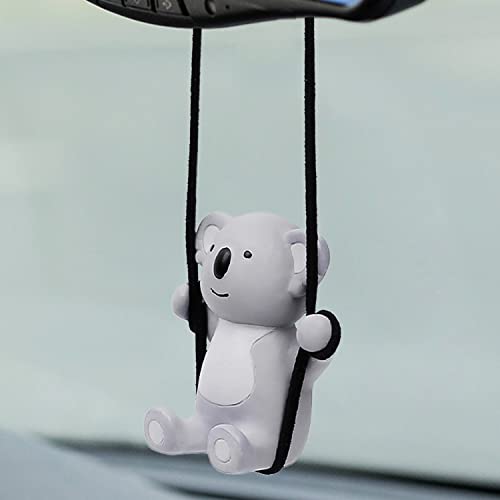 YGMONER Super Cute Swinging Koala Car Mirror Hanging Ornament Car Interior Accessories (Koala)
