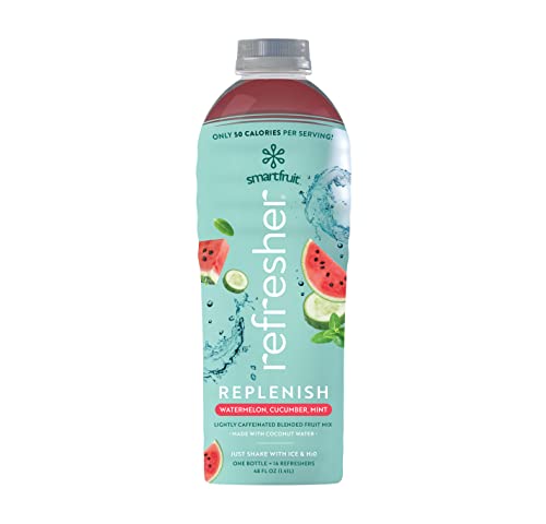 Smartfruit Replenish Refresher + Green Coffee Bean Extract & Coconut Water | Watermelon, Cucumber, Mint | 48 Fl. Oz