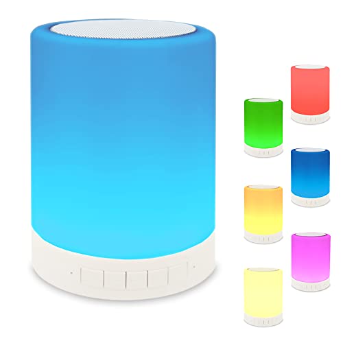 ZHOPPY Night Light Bluetooth Speaker for Teenage Girls/Boys, Touch Control Bedside Lamp Portable Table Lamp Color LED Speaker Light