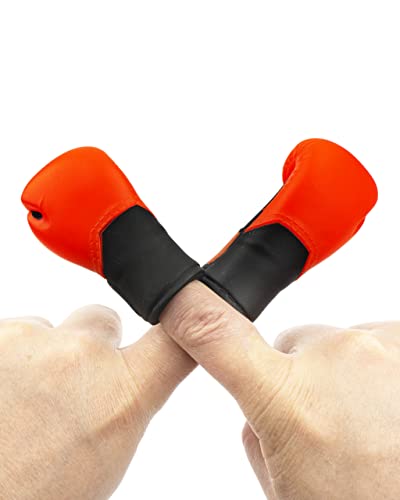 AQKILO® Boxing Gloves Mini Finger Puppets, Knock Out Your Stress! Weird Stuff Random White Elephant Gifts, Red - 2Pcs