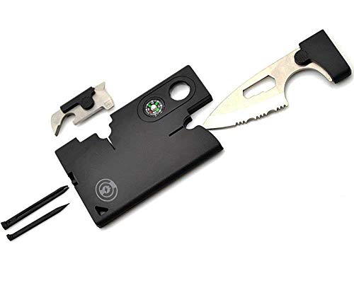 Gifts - Husband Wife Brother Pocket Knife Credit Card Tool Set Men - Guys & Girls Gift - Survival Multitool Set By Cable And Case - Wallet Blade - Dad, Boys, Mom, Wife, Boyfriend