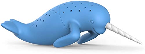 Genuine Fred, SPIKED TEA, Narwhal Reusable Silicone Tea Infuser, Blue, Fun Gift for Tea Lovers, Clever Kitchen Gadget