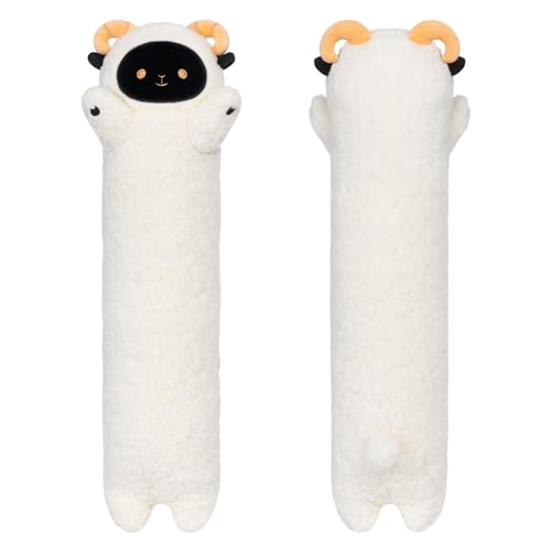 Caaaat Long Sheep Plush, Cute Black Sheep Stuffed Animals Soft Plushies, Kawaii Kids Plush Sleeping Throw Pillow Doll Plush Toys for Girls (20 Inch)