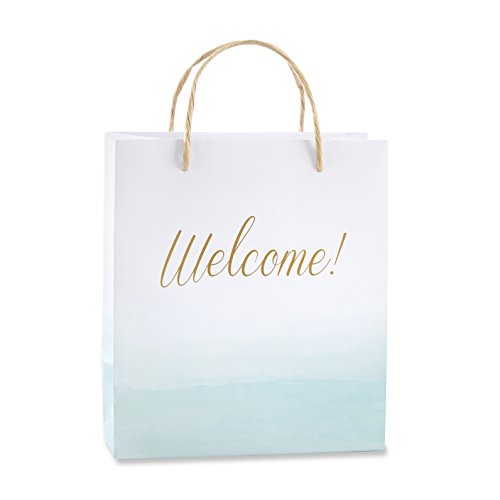 Kate Aspen Beach Tides Welcome Bag, Party Favors, Paper Gift Bags (Set of 12)
