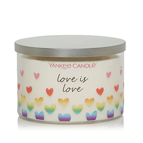 Yankee Candle Love is Love Pride 3-Wick 18oz Candle, Hearts