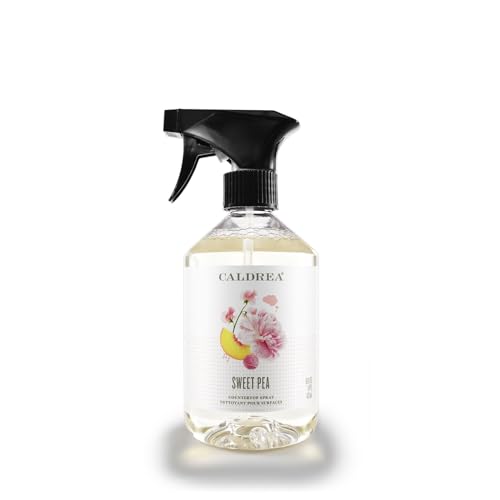 Caldrea Multi-surface CounterTop Spray Cleaner, Made With Vegetable Protein Extract, Sweet Pea Scent, 16 Oz