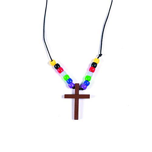Wood Cross Faith Necklace (1 dz) - Crafts for Kids and Fun Home Activities