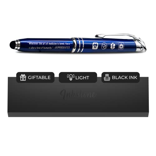 Inkstone Medical Inspirational Gift Pen with Quote Wherever the Art of Medicine is Loved, There is Also a Love of Humanity Multifunction Stylus Pen Light