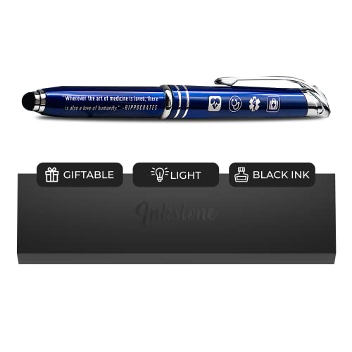 Inkstone Medical Inspirational Gift Pen with Quote Wherever the Art of Medicine is Loved, There is Also a Love of Humanity Multifunction Stylus Pen Light, Perfect Nurse Accesories for Work