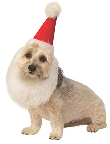 Rubie's Christmas Pet Costume, Medium to Large, Santa Claus Hat and Beard