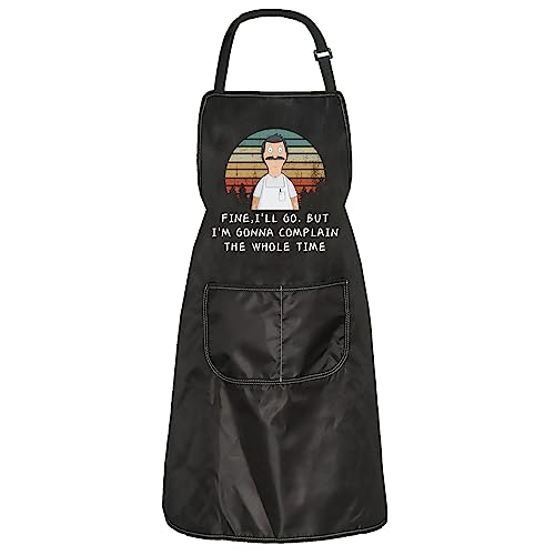 ZJXHPO Bob’s TV Show Merchandise Burgers Fans Apron Gift I Love You But You’re All Terrible Apron Belcher Housewarming Gift (Whole Time Apron)