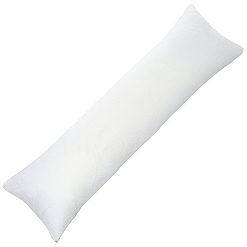 Memory Foam Body Pillow, Bed Pillows for Comfort and Support by Lavish Home (Removable Pillow Cover, Hypoallergenic Pillow Protector, 50 inches x 14 inches)