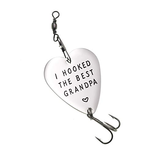 Grandparent Gifts Fishing Lures We Hooked The Best Grandpa Gift for Grandfather Fisherman from Granddaughter Grandson Fishing Lure (I Hooked The Best Grandpa)