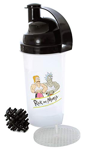 RICK AND MORTY Rick's Gym 28-Ounce Shaker Bottle with Loop Top
