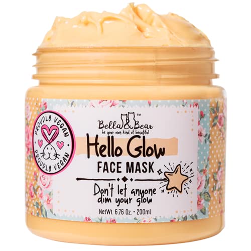 Bella & Bear Hello Glow Face Mask for refining and brightening - Vegan - 6.7oz