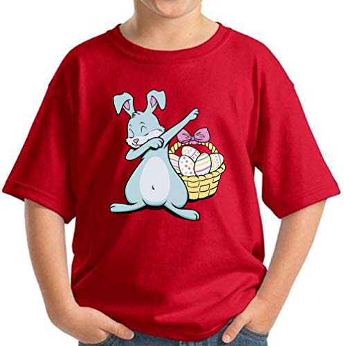 Awkward Styles Easter Youth Shirt Kids Dabbing Easter Bunny Shirt Easter Gifts Red L
