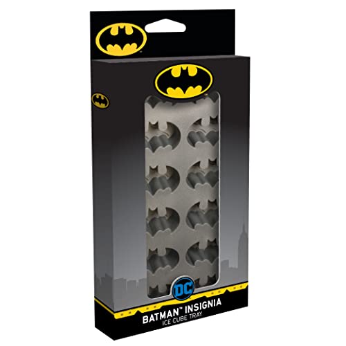 ICUP DC Comicc' Batman Molded Rubber Ice Cube Tray, Grey 8.5 x 4.5 x .9