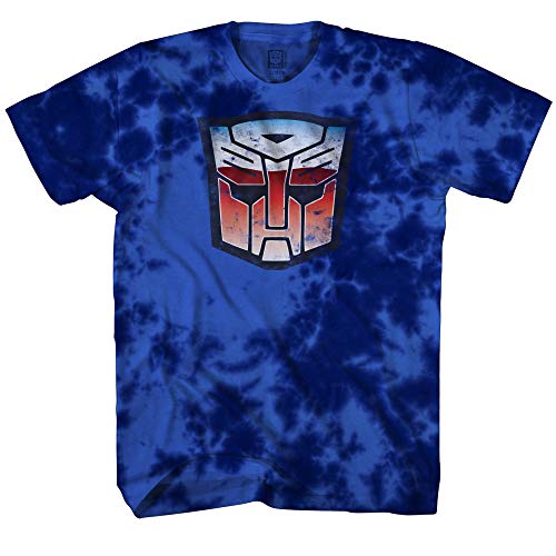 Transformers Optimus Prime Logo T-Shirt for Men Adult Graphic Tshirt Men's Tee Gift Merch Women Apparel Clothes Stuff Novelty Vintage Tie Dye (Navy Tie Dye, Large)