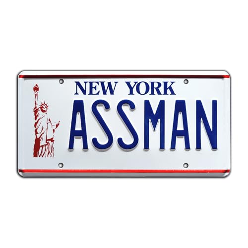 Celebrity Machines Cosmo Kramer | Assman | Metal Stamped License Plate